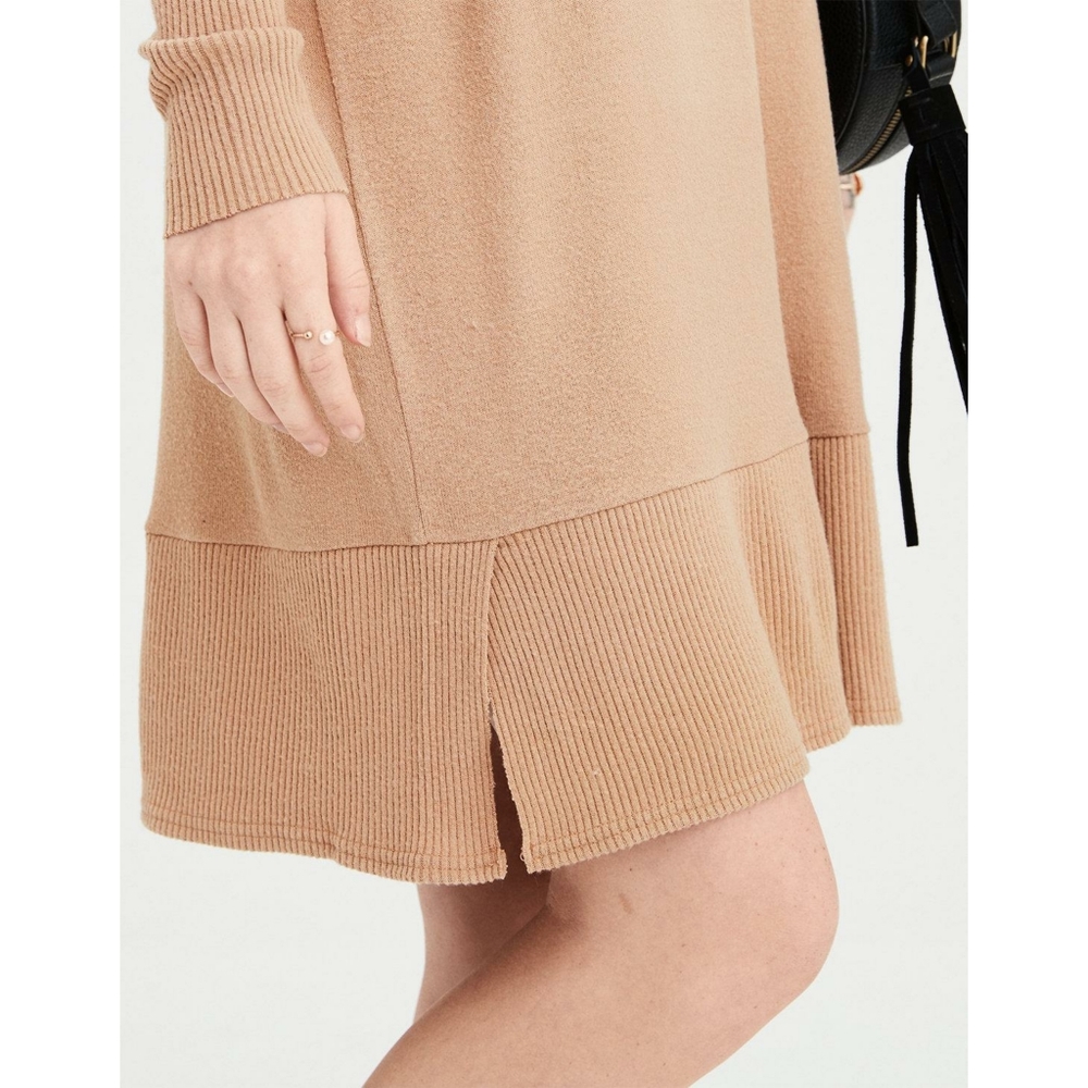 American Eagle Black Plush Shift Sweater Dress - Picture 8 of 8
